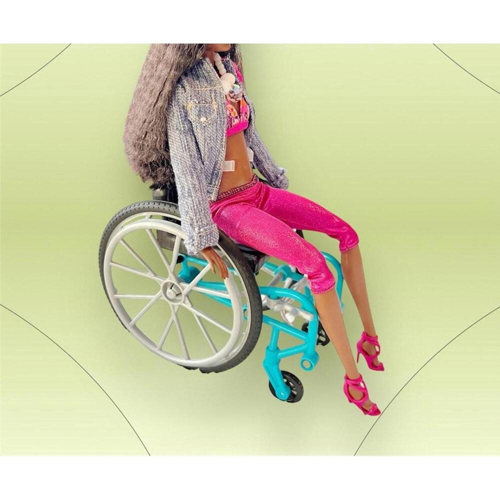 Barbie Black and Pink Wheelchair